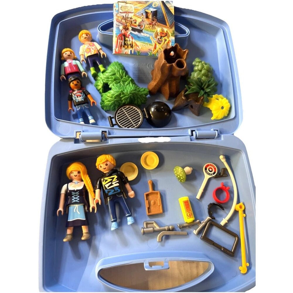 Playmobil CASE Figures Miscellaneous Lot Of People Figures Accessories 20 Pc